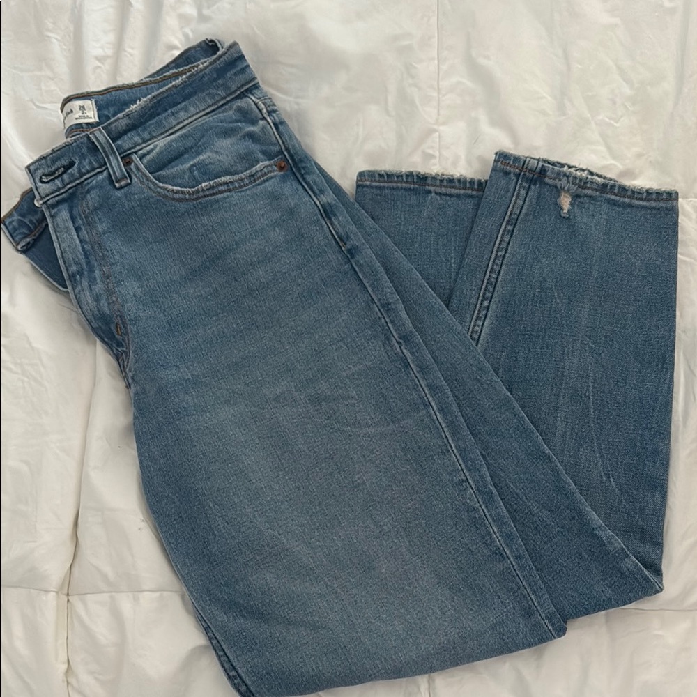 Abercrombie & Fitch Blue High Rise Mom Jeans